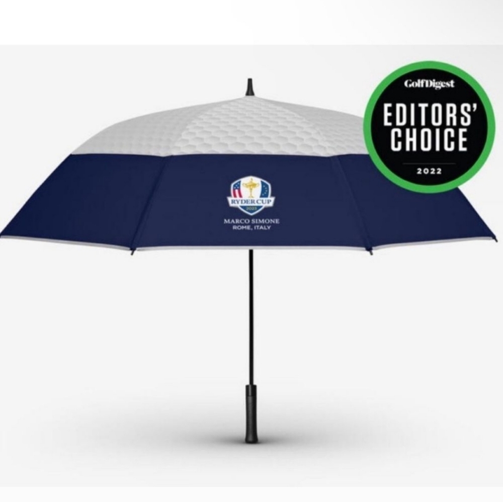NEW Rare Weatherman Marco Simone Rome Italy Ryder Cup Golf Collapsible Umbrella